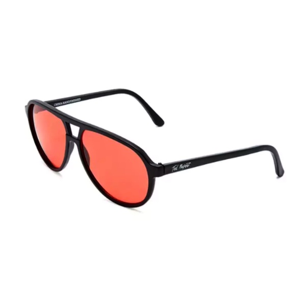 Retro Red Tinted Aviators - Picture 2 of 6